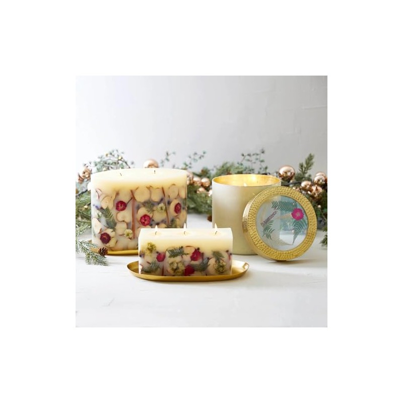 Rosy Rings Botanical Large Brick Candle, 3 Wicks, 160 Hour