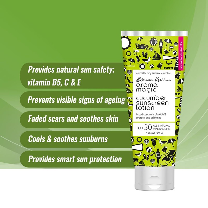 Aroma Magic Cucumber Sunscreen Lotion with SPF 30 | Non-Nano
