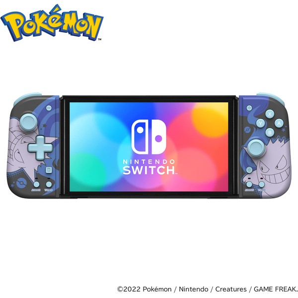 HORI Nintendo Switch Split Pad Compact (Gengar) - Ergonomic Controller for Handheld Mode - Officially Licensed by Nintendo & Pokémon