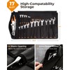 Foxrino Wrench Roll, Wrench Roll Up Pouch, 17-Pocket Heavy Duty