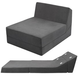 Panghuhu88 Folding Sofa Bed Foam Floor Sofa Couch 3-in-1 Convertible Sleeper Sofa Chair Futon Bed Fold Out Couch for Office Living Room Apartment Guest