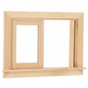 Ejoyous 1:12 Dollhouse Furniture, Miniature Wooden Window Double Window Simulation