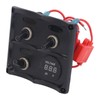 Rocker Switch Panel 3 Gang LED Waterproof DC12V‑24V with Display