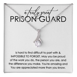 Prison Guard Necklace Message Card Box Alluring Standard - Hard To Find Difficult To - Appreciation Dept Of Corrections Promotion Thank You