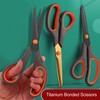 Titanium Scissors, Rkqoa 8" All Purpose Scissors Pack of 6