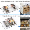 MIUKAA Clear Acrylic Spice Drawer Organizer, 4 Tier- 2 Set