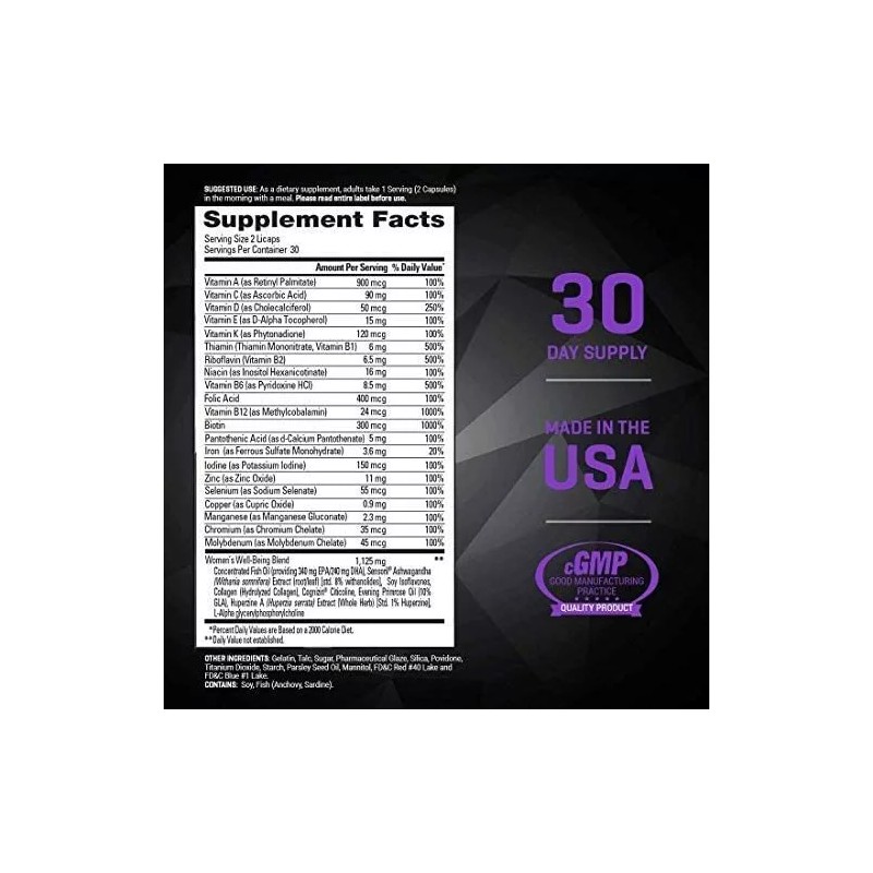 Performix Women's 8 HR Time-Release Multi w/ Fish Oil -