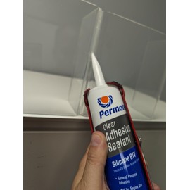 Permatex 80855 Clear RTV Silicone Adhesive Sealant, Waterproof, 11 oz.