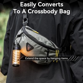 HIKEMAN Bumbag Waist Fanny Pack - Lightweight Waist Bag,Waterproof Cross Body Bag Chest Bag,Unisex Daylite Waist with Adjustable Belt for Sport Running Hiking Camping Travel,Dog Walking (Silvery)