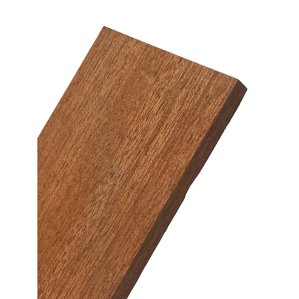 Unslotted Guitar Fretboard/Fingerboard Blank (African Mahogany/Khaya, 21" x 2-1/2" x