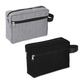 BDSHUNBF 2 Pcs Men's Wash Bag Toiletry Bag - Travel Friendly Wash Bags for Men - Black Small Men's Toiletry Bag for Traveling and Everyday Use - Bathroom Bag Toiletry Bag Mens Washbags for Travelling