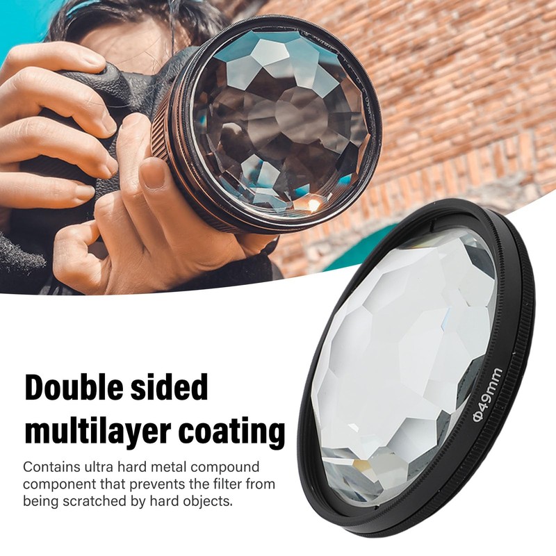 XUMIUZIY 49MM Kaleidoscope Filter, Kaleidoscope Prism Lens Filter MRC Coated