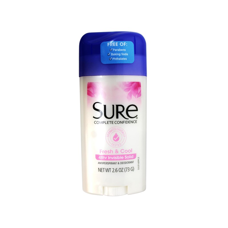 Sure Deodorant 2.6 Ounce Invisible Solid Fresh & Cool (76ml)