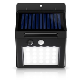 CSL - LED Solarlampe für Außen mit Bewegungsmelder - Solarleuchte mit Akku 1200mAh – IP54 – 20 SMD-LEDs - Sensor Reichweite bis 5m – 250 Lumen – 6500K