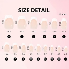 BnbnPup French Nagelspitzen 120 Stück/15 Größen: Press-on Nägel zum Aufkleben, Schonend & Schnell, Für Hochzeit/Party/Alltag, Kurze Mandelform & Naturrosa (Natur-Nägel Quadratform)