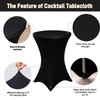 Fixwal Cocktail Table Covers, 2 Pack 32x43 Black Round Table