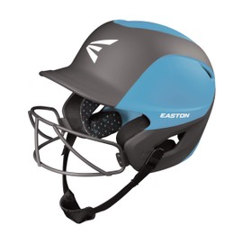 EASTON GHOST Softball Batting Helmet, Two-Tone Matt Carolina Blue/Charcoal, Medium/Large