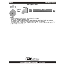 Penn State Industries PKSROLL Seam Roller Kit Woodturning Project