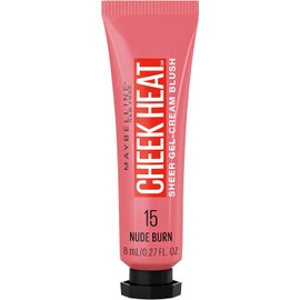 Maybelline Cheek Heat Gel-Cream Blush, lightweight, Breathable Feel, Sheer Flush Of Colour, Natural-Looking, Dewy Finish, Oil-Free, Face Makeup, Nude Burn, 10ml