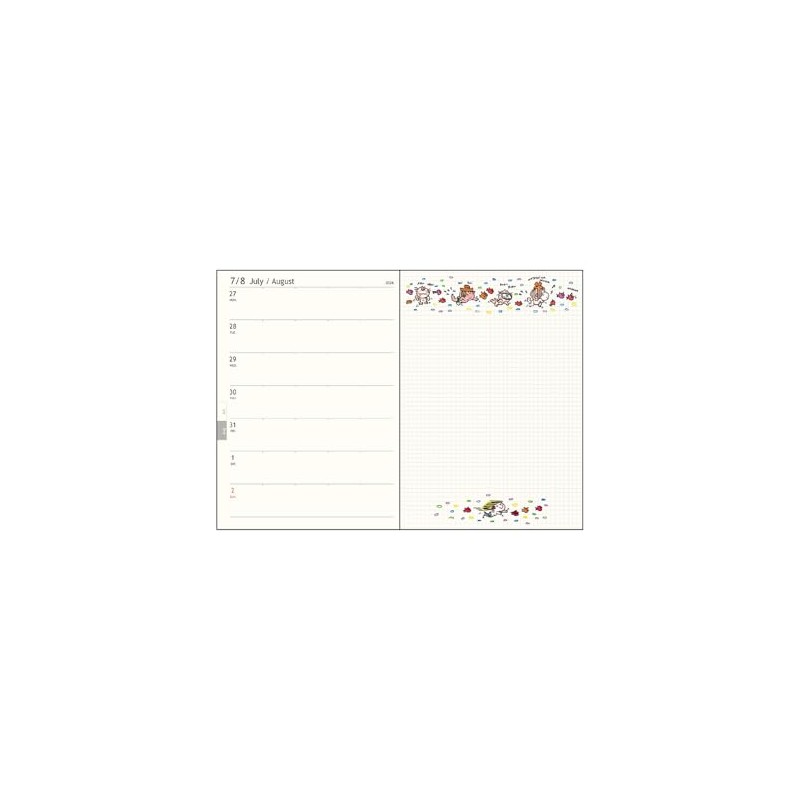 Sunstar Stationery Ado Mizumori Planner, 2026 Weekly B6, Pink S2959038