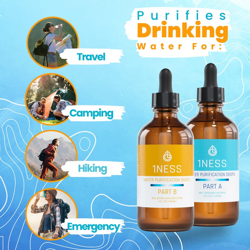 1ness Chlorine Dioxide Kit | 2 Part Liquid Classic 1:1