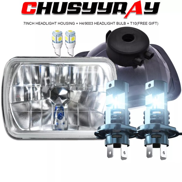 CHUSYYRAY For Nissan Pickup Hardbody D21 2SETS 7x6" LED Headlights