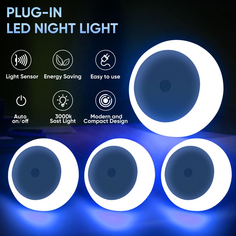 Zlylefun LED Night Lights, Plug into Wall Night Light Lamp