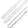 HENKi Plate Chain 60 cm Long Stainless Steel Silver Plate