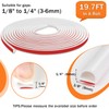 19.7FT Silicone Weather Stripping D Shaped Self Adhesive Door Seal