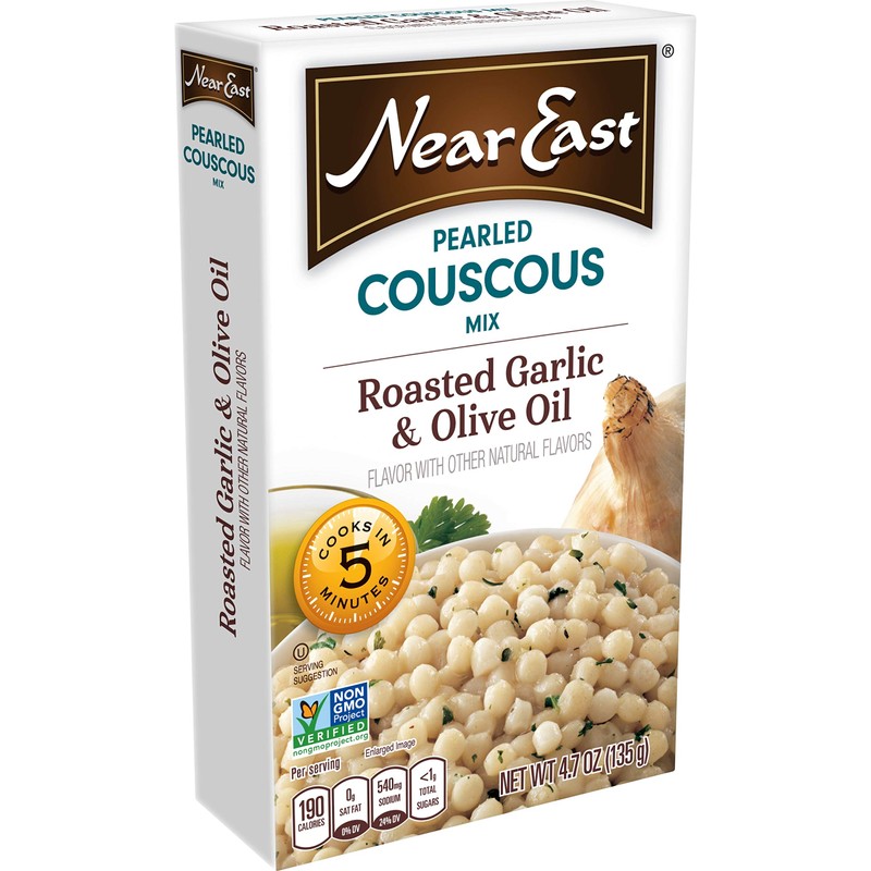 Near East Pearled Couscous, Roasted Garlic & Olive Oil,4.7 Ounce