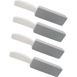 Comfun Pumice Stone for Cleaning Toilet Bowl with Handle, Pumice Stick Pumice Scouring Pad for Cleaning, 4 Pack