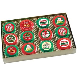 Christmas - "COOKIE TALK" Chocolate Covered Cream Filled Sandwich Cookies- 12 PC