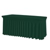 GEWONELIFE Dark Green Spandex Tablecloth with Skirt – Wrinkle-Free, Fitted