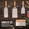 Premium Stainless Steel Metal Spatula Set – Teppanyaki Griddle Spatula