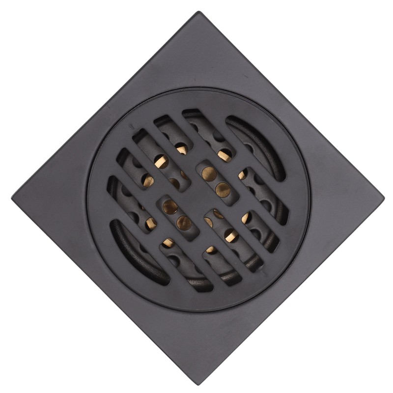 Floor Drain European Style Antique Stainless Steel and Copper Square