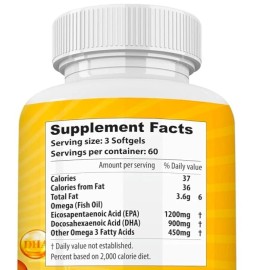 Dr Martin Omega 3 Fish Oil 3750mg Triple Strength | EPA 1200mg + DHA 900mg Fatty Acids | F