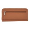 GUESS Women's Laurel SLG Large Zip Around Wallet, Cognac