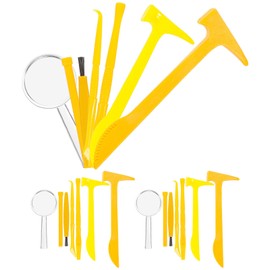 jojofuny 21 Pieces Excavation Tool for Children, Part Children's Grave Hammer Chisel Brush Archaeological Excavation Tools Dino Fossil Excavation Set Tool Set Role Play Set Gemstone Excavation