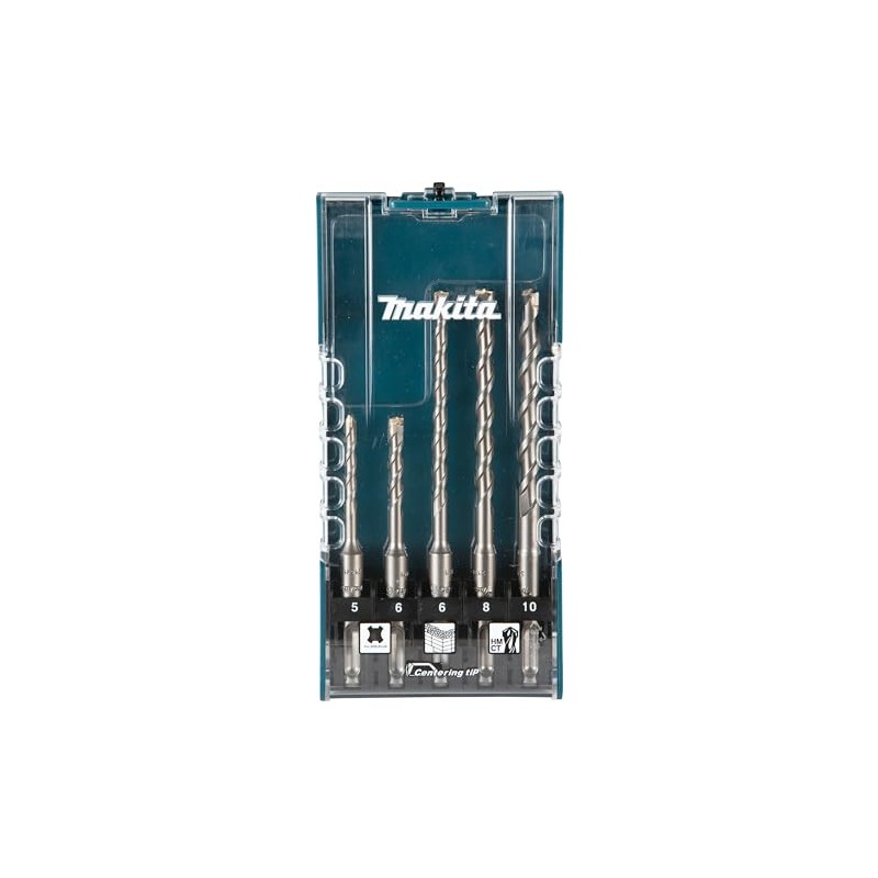 Makita E-15702 Centering Tip SDS-PLUS Hammer Drill Bit Set 5-Piece