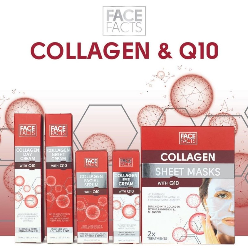 Face Facts Day and Night Cream Set, Collagen and Q10,