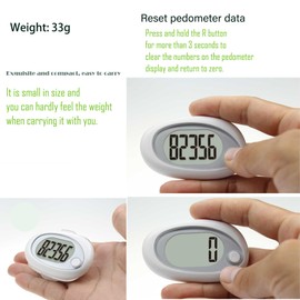 Pedometer Walking Simple 3D Step Counter with Clip and Lanyard, Activities Fitness Tracker Without Smartphone, Accurate Step Tracker for Women, Men, Seniors (White)