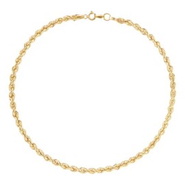 Pulso Pulsera Torzal Torsal Cuerda Oro 10k Kilates Italy 21cm 1.5mm Diámetro 7cm Caballero Joyería Fina