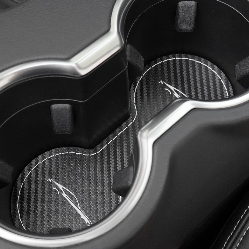 BETTERHUMZ Car Cup Holder Coasters Compatible with Ford Mustang 2024