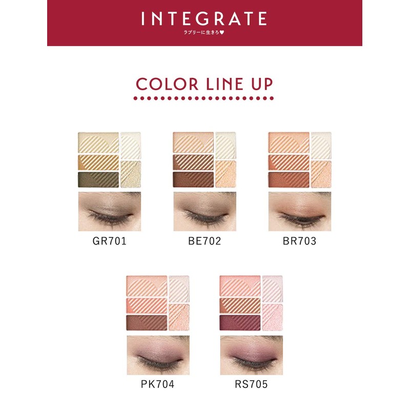 Integrated Triple Recipe Eyes BR703 Eyeshadow, Set of 5 Colors,