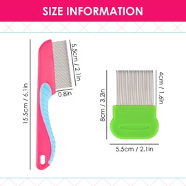 Lice Comb, Nit Comb, Metal Human Extra Fine Flea Comb, Fleas Combs