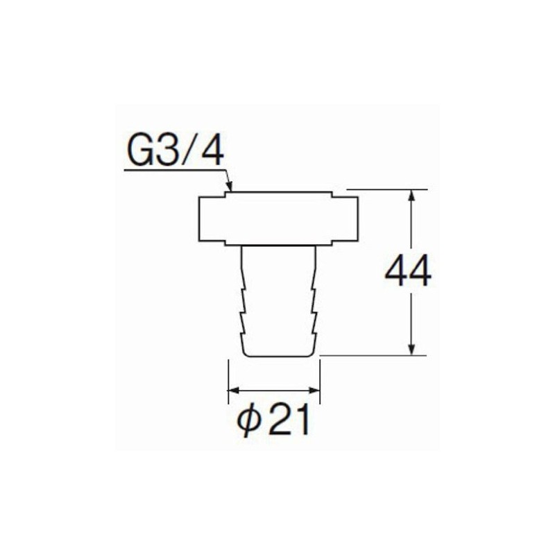 SANEI G3/4 PT30A-20 Sprinkler Parts Hose Curling End for Hose
