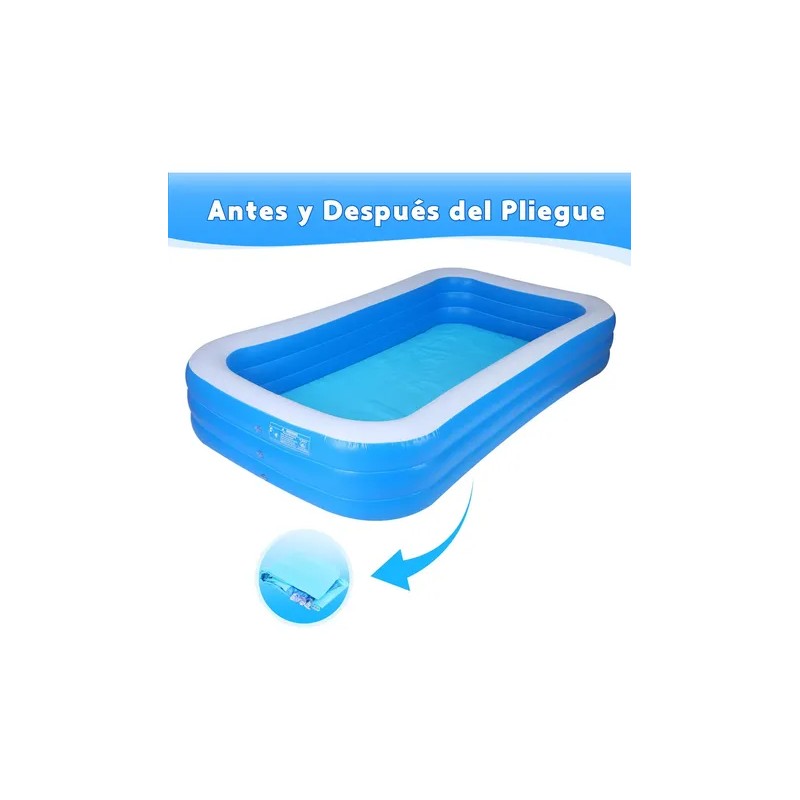 30518356cm Alberca Inflable Grandes Piscinas Rectangular Azul Ununmx