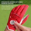 FINGER TEN Golf Gloves Men Left Hand Leather with Ball