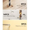AVID POWER Drill Bit Set, Titanium Twist Brad Point Driver