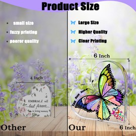 25th Birthday Gifts for Women, 25 Year Old Girl Birthday Gifts Ideas - Butterfly Decor Heart Acrylic Plaque, 25th Birthday Decoration, 25th Birthday Gifts for Friend Daughter Sister Girlfriend Bestie